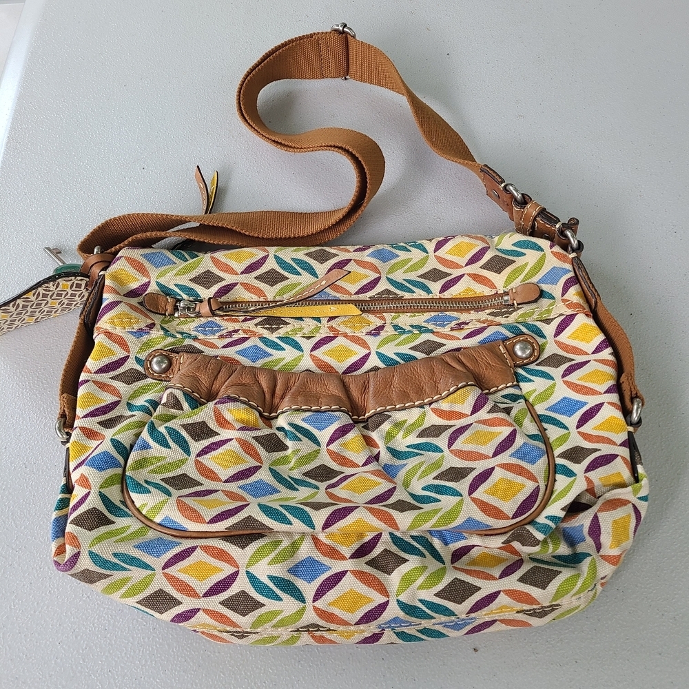 Fossil Colorful Geometric Shoulder Bag